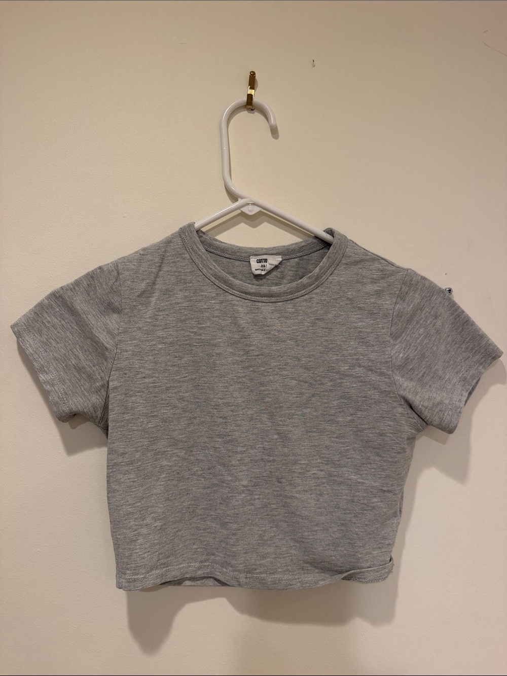 Cotton On Heather Gray Cropped Tee